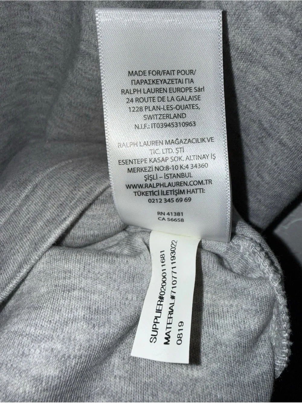 Polo Ralph Lauren Mens Large Gray Golf Polo Pima Soft Touch Custom Fit shirt
